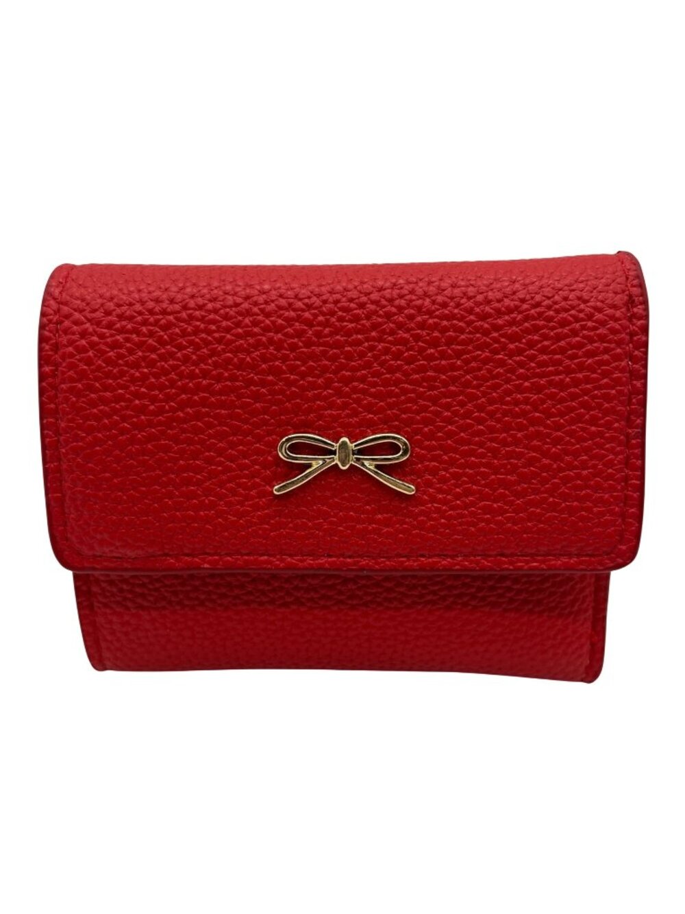 On 34th Boxed Red Faux Leather Maddynn Wallet & Heart Bag Charm